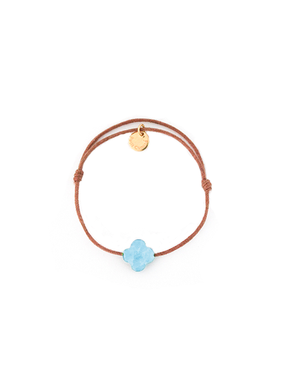 Petit Comité Armband Geboortesteen Maart Aquamarijn