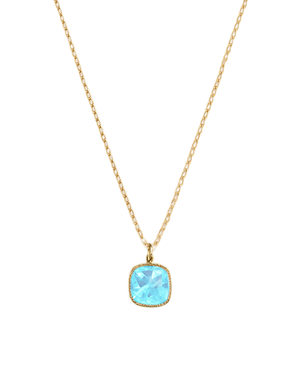 Petit Comité Geboortesteen Ketting december blauw topaas