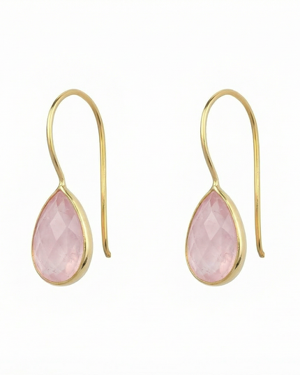 Petit Comité Oorbellen Druppel Rozenkwarts