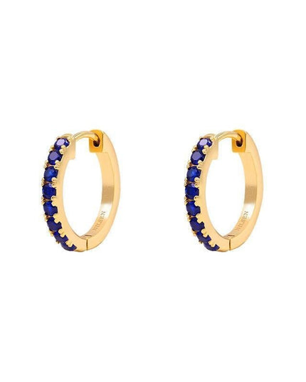 Petit Comité Oorbellen Geboortesteen Septemer Saffier Hoops