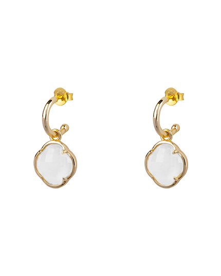 Petit Comité Oorbellen Maansteen Klaver