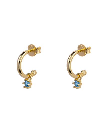 Petit Comité Oorhangers Geboortesteen Maart Aquamarijn