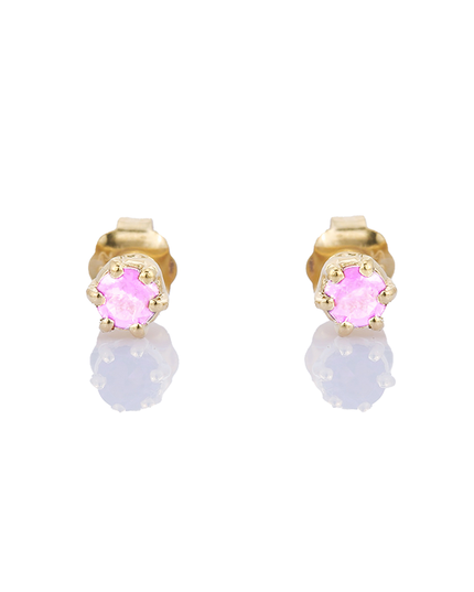 Petit Comité Oorknopjes Geboortesteen Oktober Rozenkwarts