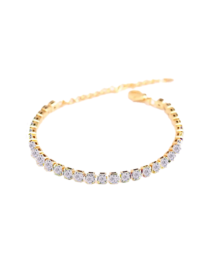 Petit Comité Tennis Bracelet Geboortesteen April Kristal Diamand