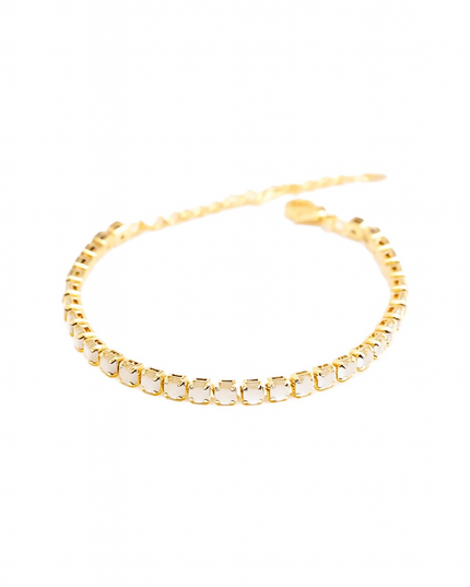 Petit Comité Tennis Bracelet Geboortesteen Juni Maansteen Diamand