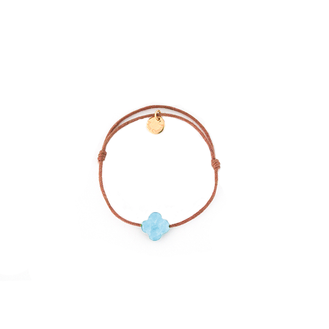 Petit Comité Armband Geboortesteen Maart Aquamarijn