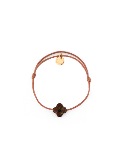 Petit Comité Armband Geboortesteen Smokey Topaas