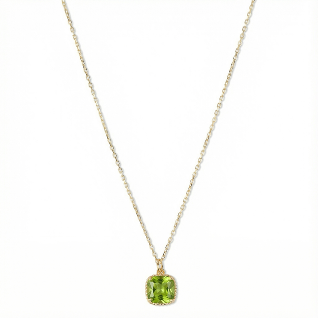 Petit Comité Geboortesteen Ketting augustus peridoot