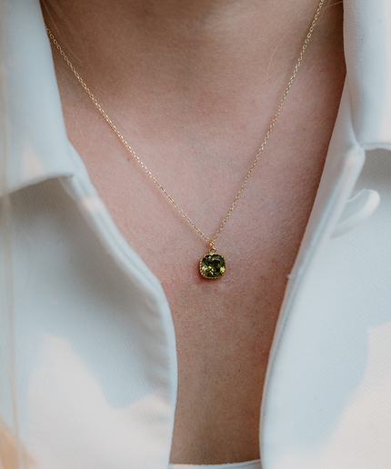 Petit Comité Geboortesteen Ketting augustus peridoot