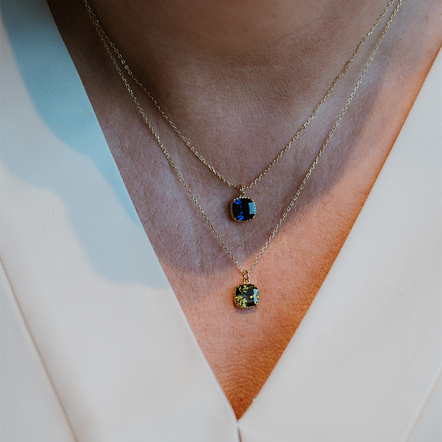 Petit Comité Geboortesteen Ketting augustus peridoot