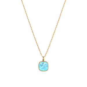 Petit Comité Geboortesteen Ketting december blauw topaas