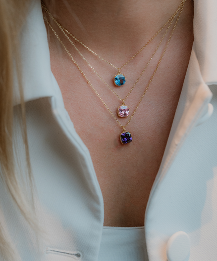 Petit Comité Geboortesteen Ketting februari amethist