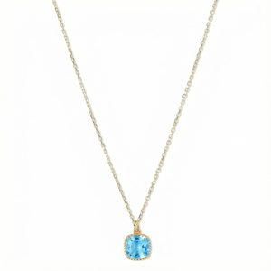 Petit Comité Geboortesteen Ketting maart aquamarijn