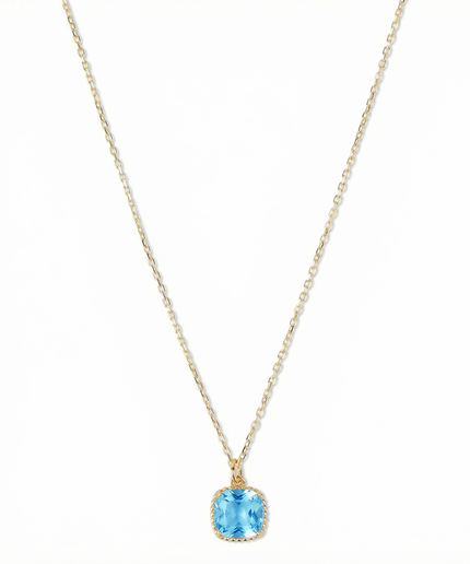 Petit Comité Geboortesteen Ketting maart aquamarijn