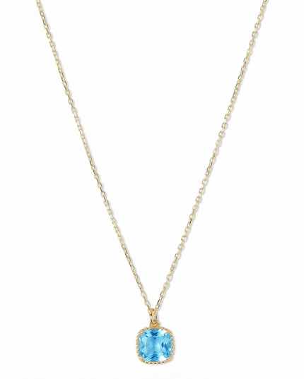 Petit Comité Geboortesteen Ketting maart aquamarijn