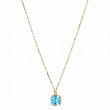 Petit Comité Geboortesteen Ketting maart aquamarijn