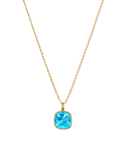 Petit Comité Geboortesteen Ketting maart aquamarijn