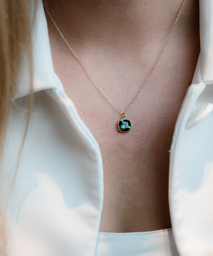 Petit Comité Geboortesteen Ketting mei smaragd