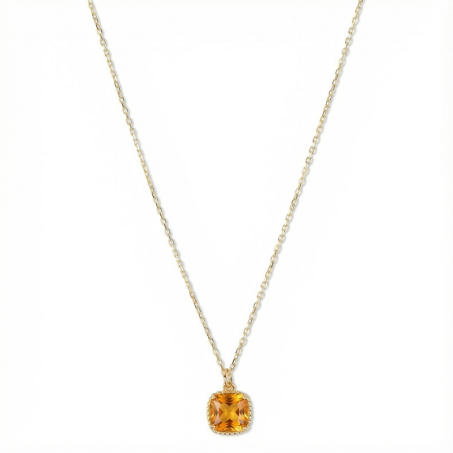 Petit Comité Geboortesteen Ketting november citrien