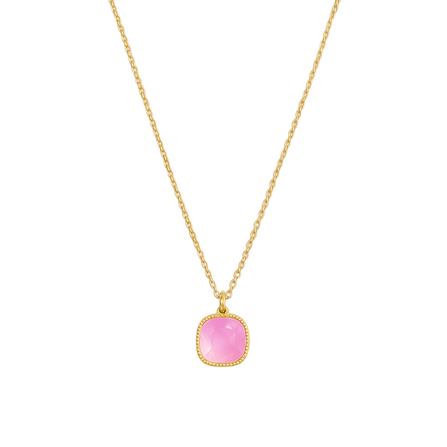 Petit Comité Geboortesteen Ketting oktober rozenkwarts