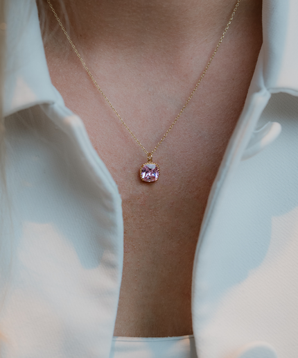 Petit Comité Geboortesteen Ketting oktober rozenkwarts