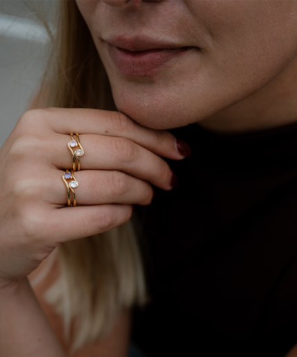 Petit Comité Geboortesteen Ring april kristal