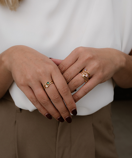 Petit Comité Geboortesteen Ring augustus peridoot