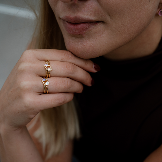 Petit Comité Geboortesteen Ring juni maansteen