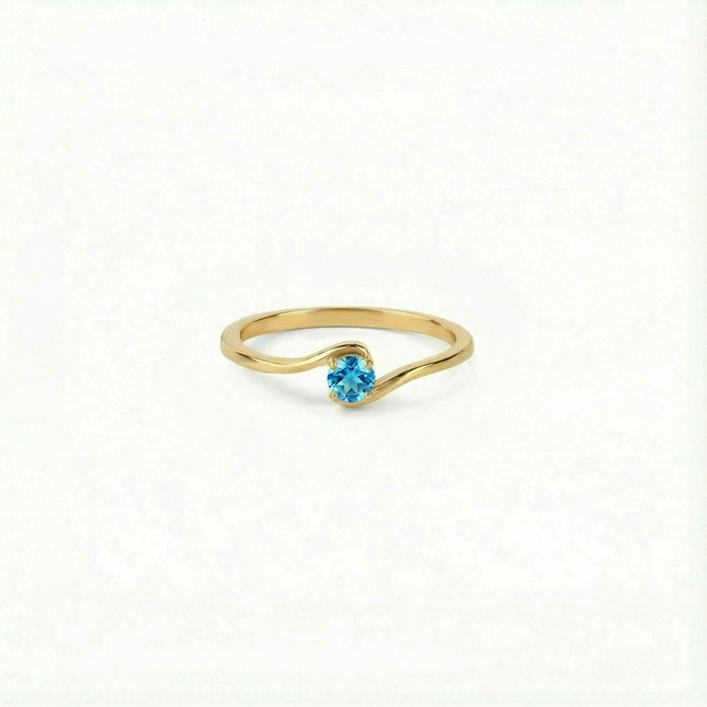 Petit Comité Geboortesteen Ring maart aquamarijn