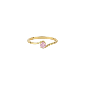 Petit Comité Geboortesteen Ring oktober rozenkwarts