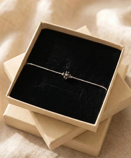 petit-comite-nl Armband Klaver Julie Bruin Topaas Zilver