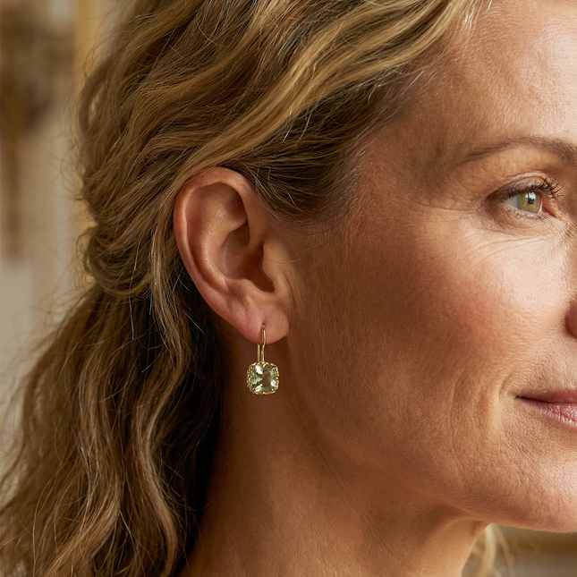 petit-comite-nl Oorhangers Elodie Groene Amethist