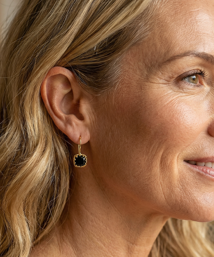 petit-comite-nl Oorhangers Elodie Zwarte Onyx