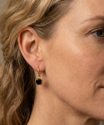 petit-comite-nl Oorhangers Elodie Zwarte Onyx