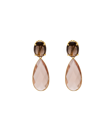 petit-comite-nl Statement Oorbellen Amelie Bruin Topaas