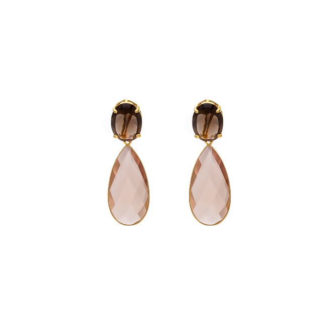 petit-comite-nl Statement Oorbellen Amelie Bruin Topaas