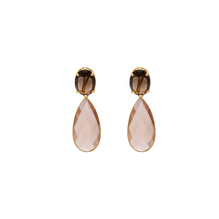 petit-comite-nl Statement Oorbellen Amelie Bruin Topaas