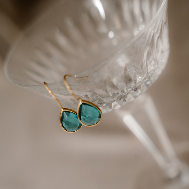 Petit Comité Oorbellen Aquamarijn Druppel Mini