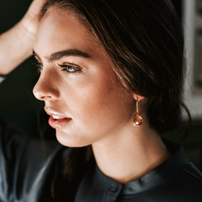 Petit Comité Oorbellen Druppel Citrien