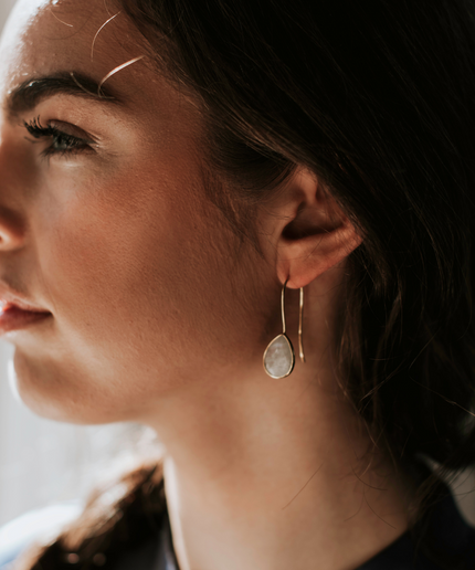 Petit Comité Oorbellen Druppel Maansteen