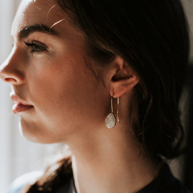 Petit Comité Oorbellen Druppel Maansteen