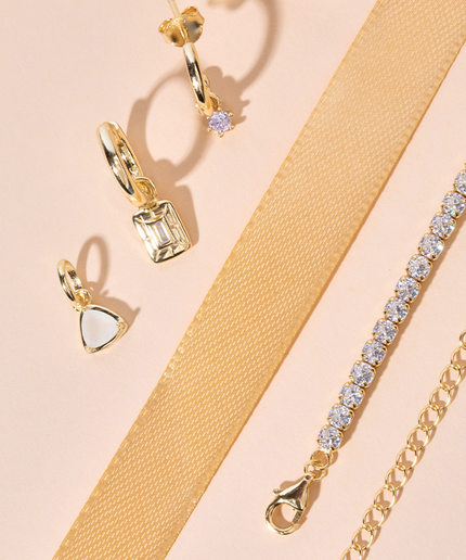 Petit Comité Oorbellen Geboortesteen April Kristal Diamand