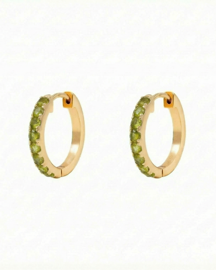 Petit Comité Oorbellen Geboortesteen Augustus Peridoot Hoops