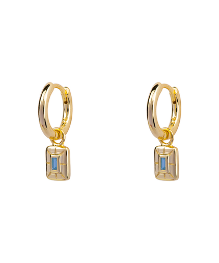 Petit Comité Oorbellen Geboortesteen December Blauwe Topaas Diamand