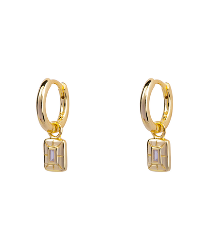 Petit Comité Oorbellen Geboortesteen Februari Amethist Diamand