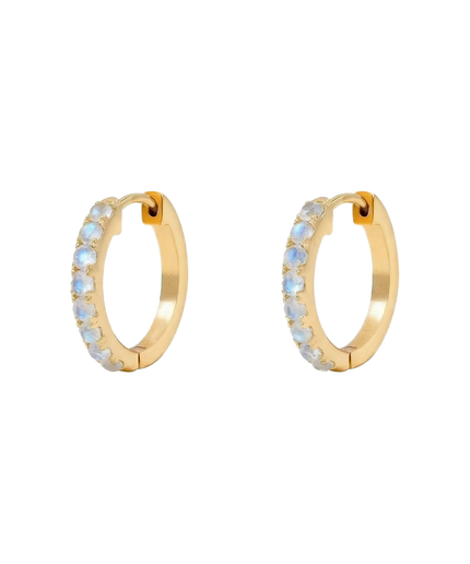 Petit Comité Oorbellen Geboortesteen Juni Maansteen Hoops