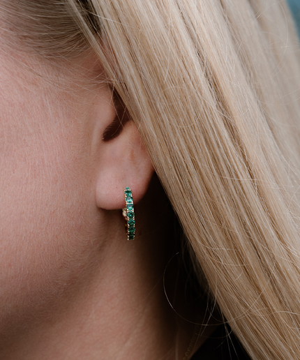 Petit Comité Oorbellen Geboortesteen Maart Aquamarijn Hoops