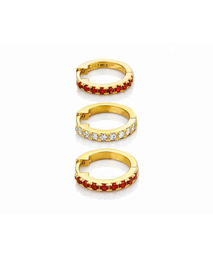 Petit Comité Oorbellen Geboortesteen Maart Aquamarijn Hoops