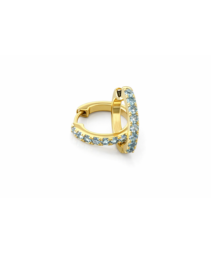 Petit Comité Oorbellen Geboortesteen Maart Aquamarijn Hoops