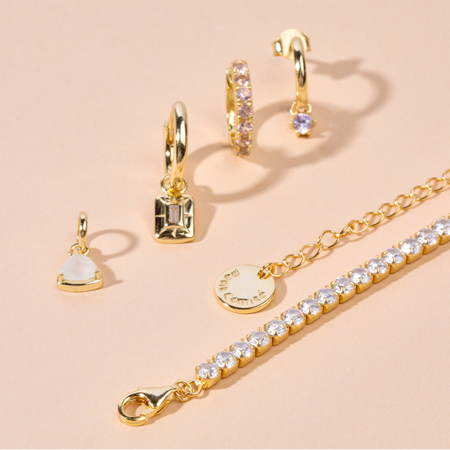 Petit Comité Oorbellen Geboortesteen Maart Aquamarijn Hoops